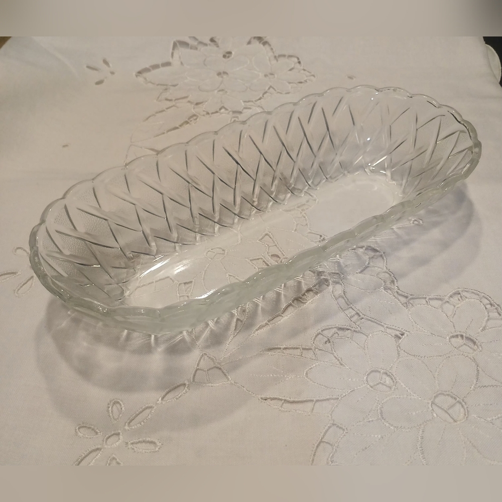 🧹Indiana Glass Clear Oval Serving Dish